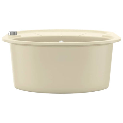 Granite Kitchen Sink Single Basin Oval Beige