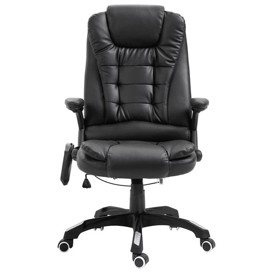 20235 vidaXL Massage Office Chair Black Faux Leather