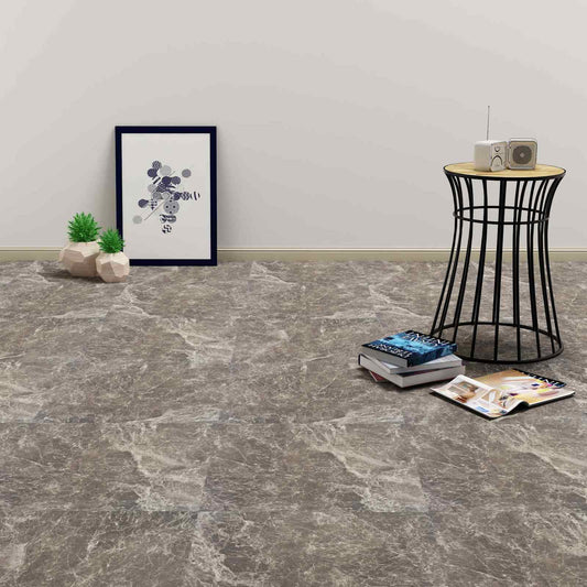 Flooring Planks Black 5.11 m² 55 pcs PVC
