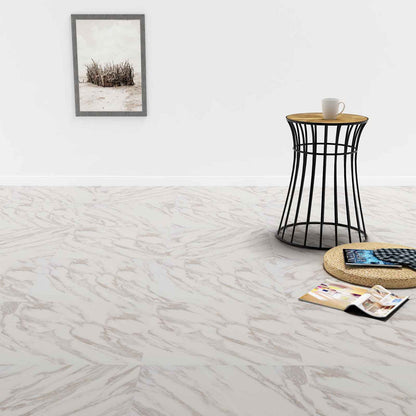 Flooring Planks White Marble 5.11 m² 55 pcs PVC