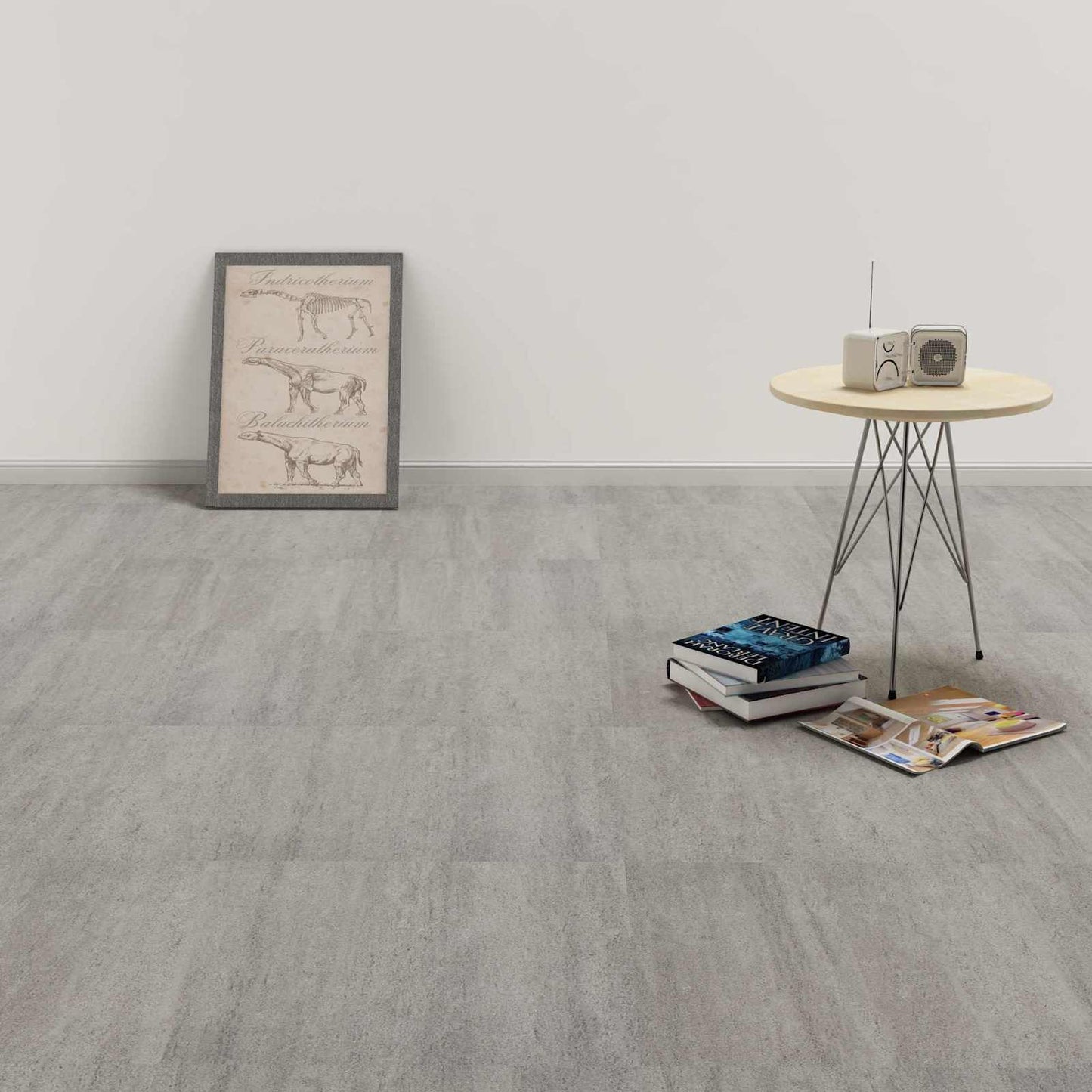 Flooring Planks 5.11 m² 55 pcs PVC Dark Grey Melange