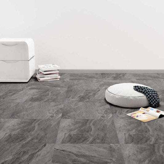 Flooring Planks Black and White 5.11 m² 55 pcs PVC