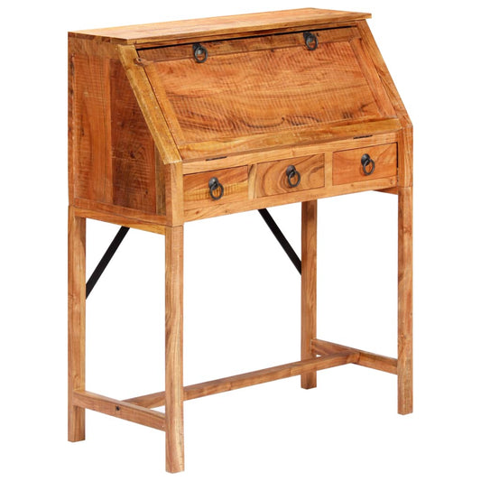 Writing Desk | Brown | Solid Acacia wood | Medium | Desk | Rectangular