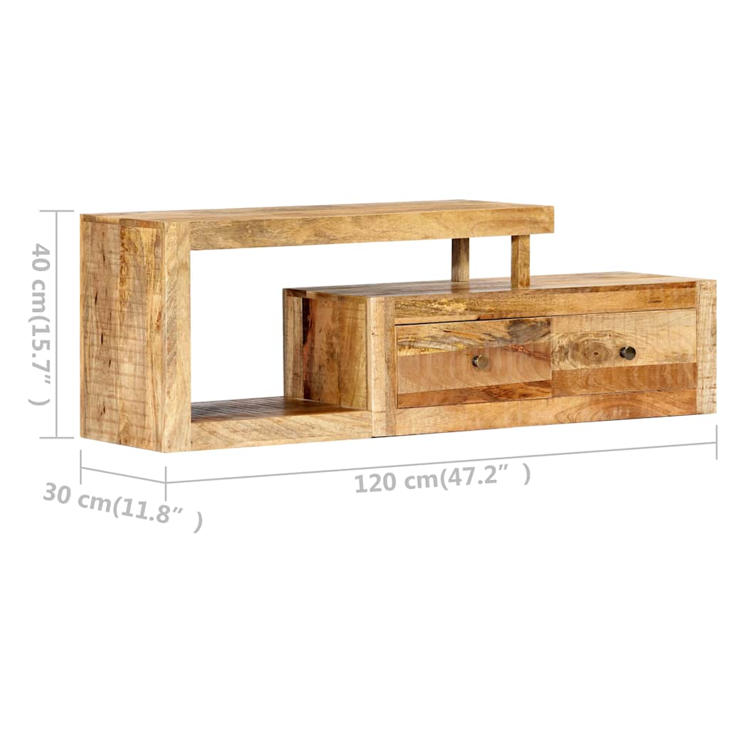 248099 vidaXL TV Cabinet 120x30x40 cm Solid Mango Wood