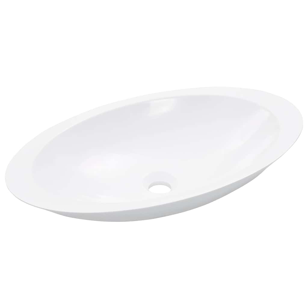 Wash Basin 59.3x35.1x10.7 cm Mineral Cast/Marble Cast White