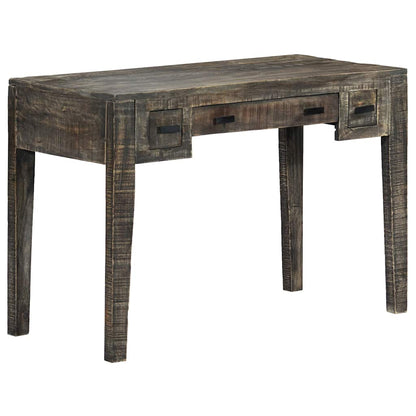 247913 vidaXL Desk Black 110x50x75 cm Solid Mango Wood