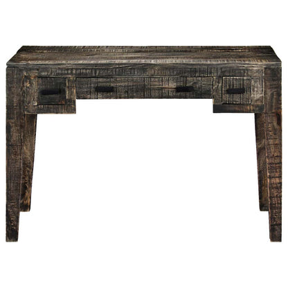 247913 vidaXL Desk Black 110x50x75 cm Solid Mango Wood