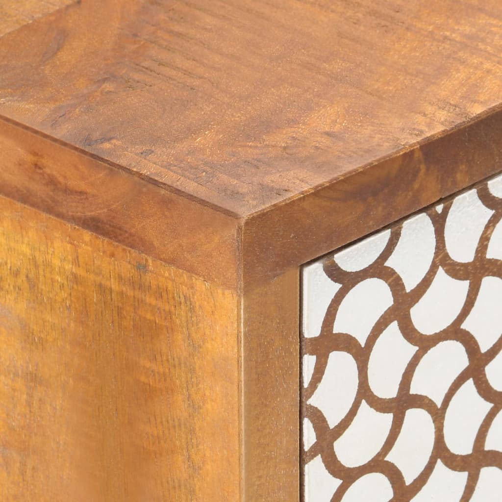Sideboard | Brown with printed patterns | Solid mango wood, MDF | Medium