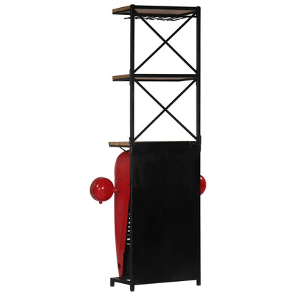 Tractor Wine Cabinet 49x31x172 cm Solid Mango Wood