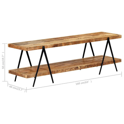 247885 vidaXL TV Cabinet 160x40x50 cm Solid Mango Wood