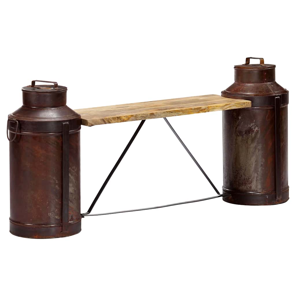Milk Bottle Bench 150x33x64 cm Solid Mango Wood