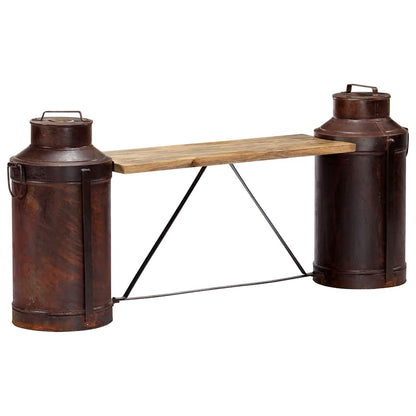 Milk Bottle Bench 150x33x64 cm Solid Mango Wood