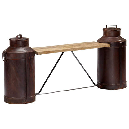 Milk Bottle Bench 150x33x64 cm Solid Mango Wood