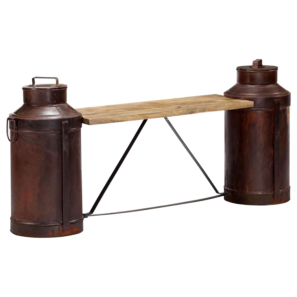 Milk Bottle Bench 150x33x64 cm Solid Mango Wood