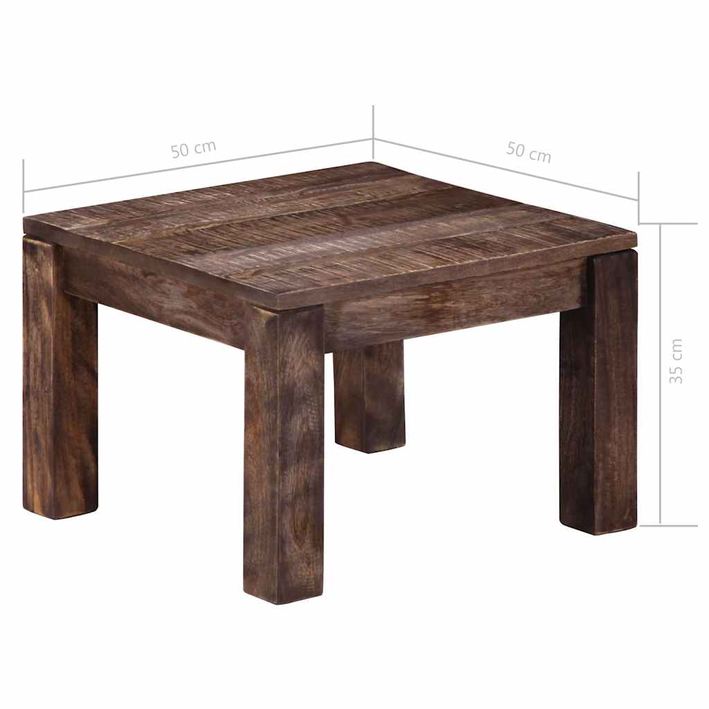 247468 vidaXL Coffee Table 50x50x35 cm Solid Mango Wood