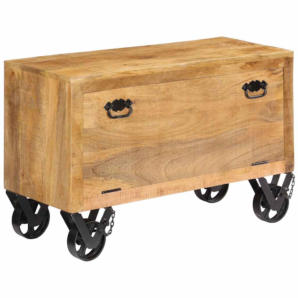 247658 vidaXL Shoe Cabinet 86x35x55 cm Solid Mango Wood