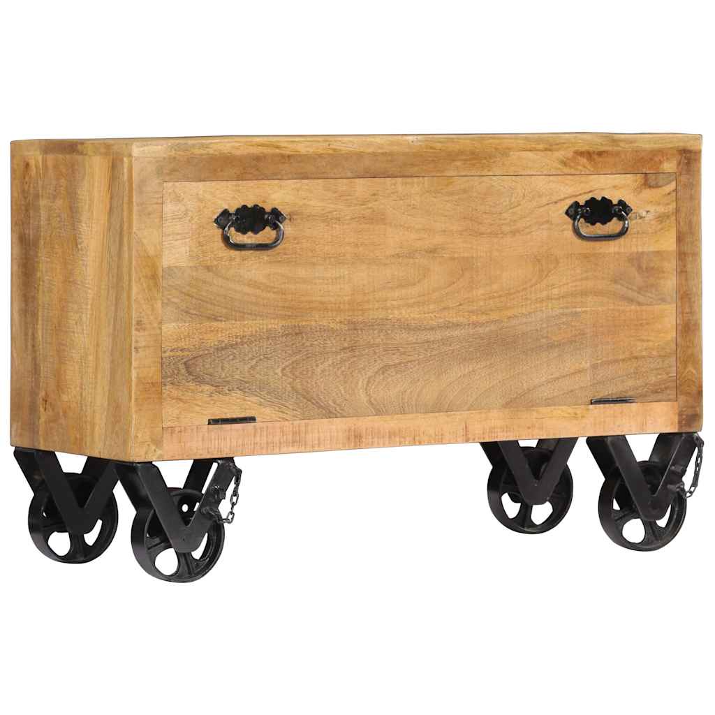 247658 vidaXL Shoe Cabinet 86x35x55 cm Solid Mango Wood