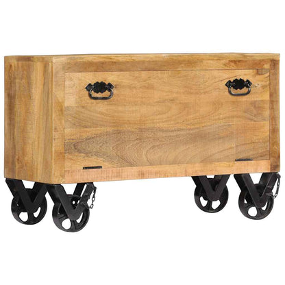 247658 vidaXL Shoe Cabinet 86x35x55 cm Solid Mango Wood