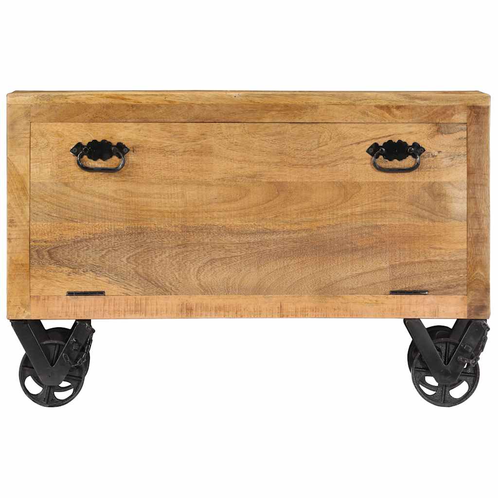 247658 vidaXL Shoe Cabinet 86x35x55 cm Solid Mango Wood
