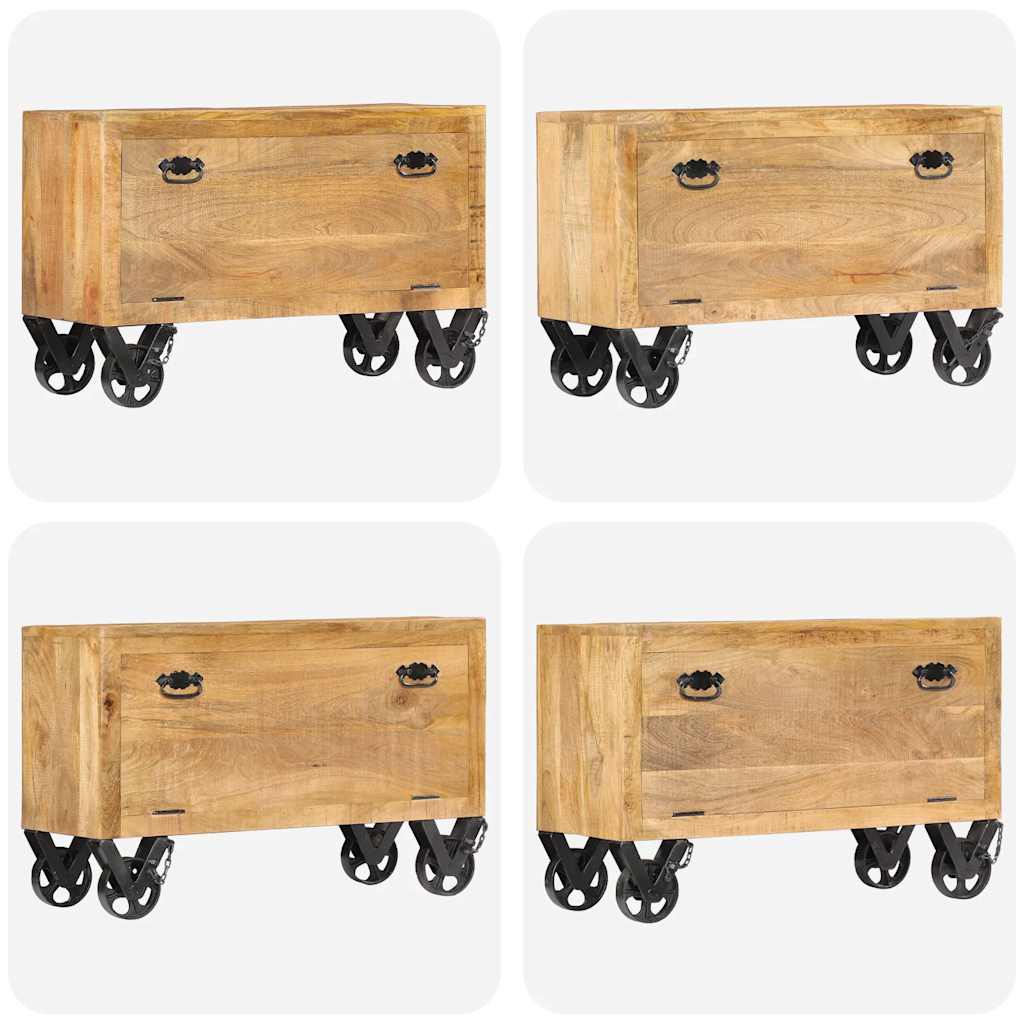 Shoe Cabinet 86x35x55 cm Solid Mango Wood