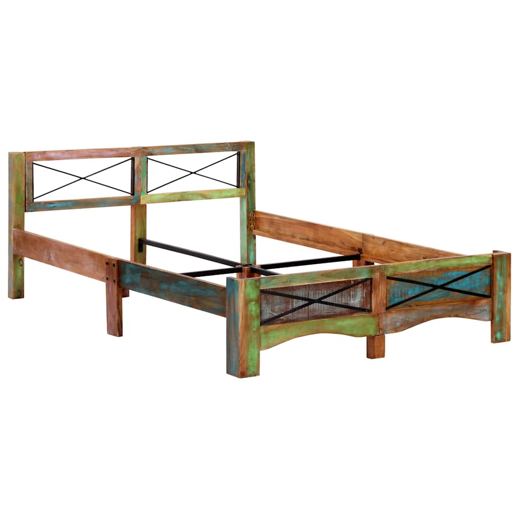 Bed Frame without Mattress Solid Reclaimed Wood 140x200 cm