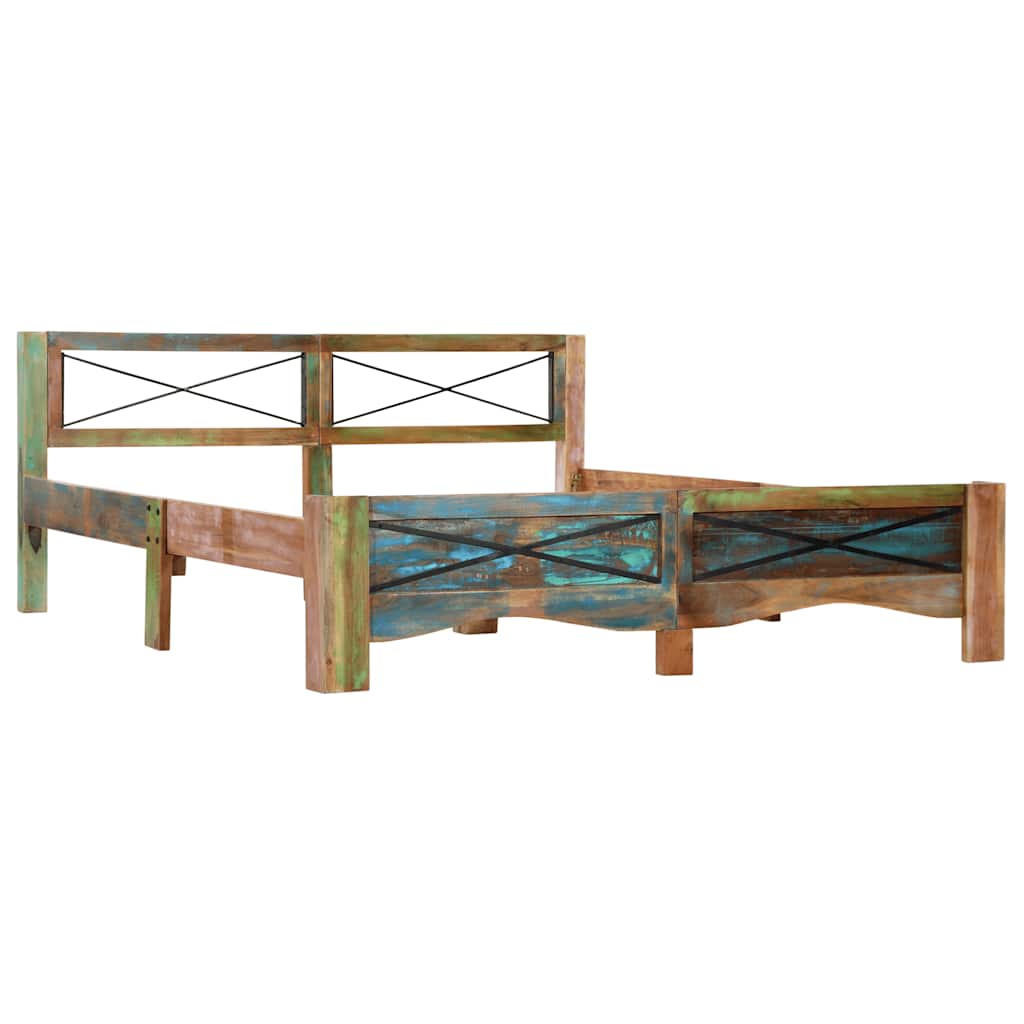 Bed Frame without Mattress Solid Reclaimed Wood 160x200 cm