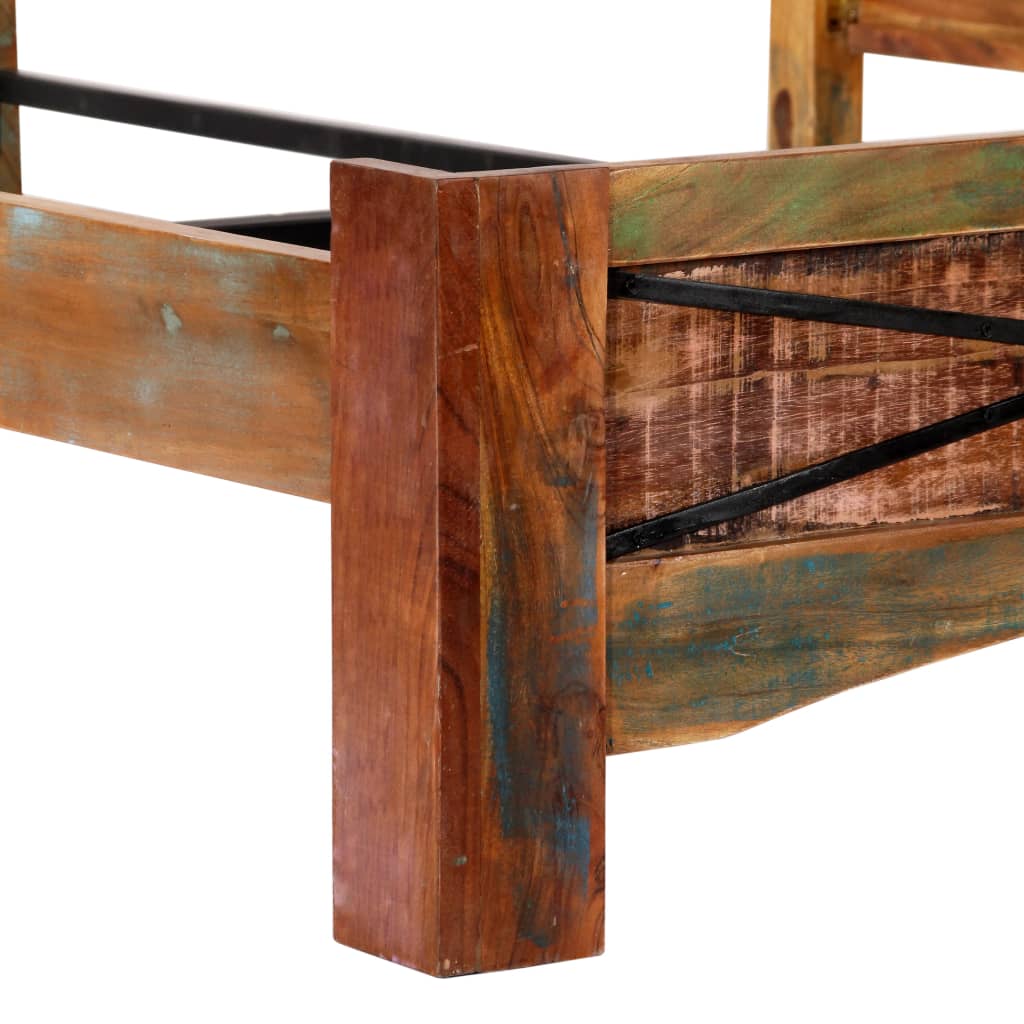 Bed Frame without Mattress Solid Reclaimed Wood 180x200 cm Super King