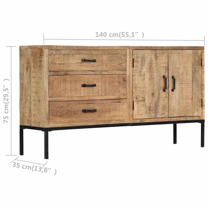 Sideboard 140x35x75 cm Solid Mango Wood
