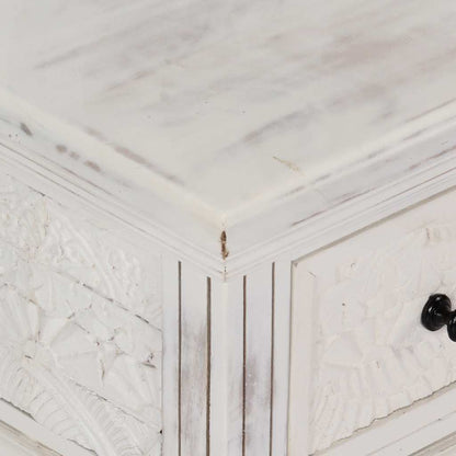 Coffee Table White 70x70x30 cm Solid Mango Wood