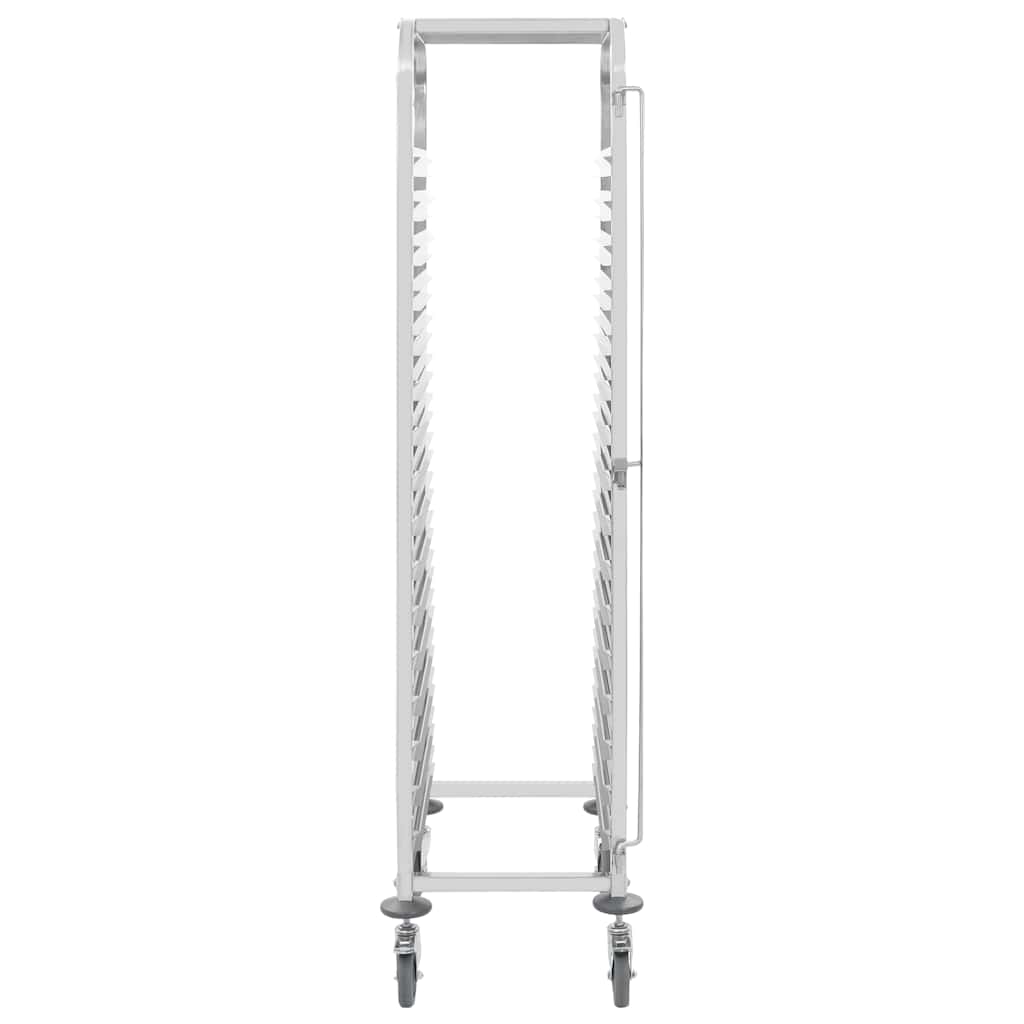 Kitchen Trolley for 16 Trays 38x55x163 cm Stainless Steel
