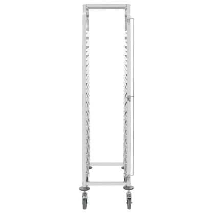 Kitchen Trolley for 16 Trays 38x55x163 cm Stainless Steel