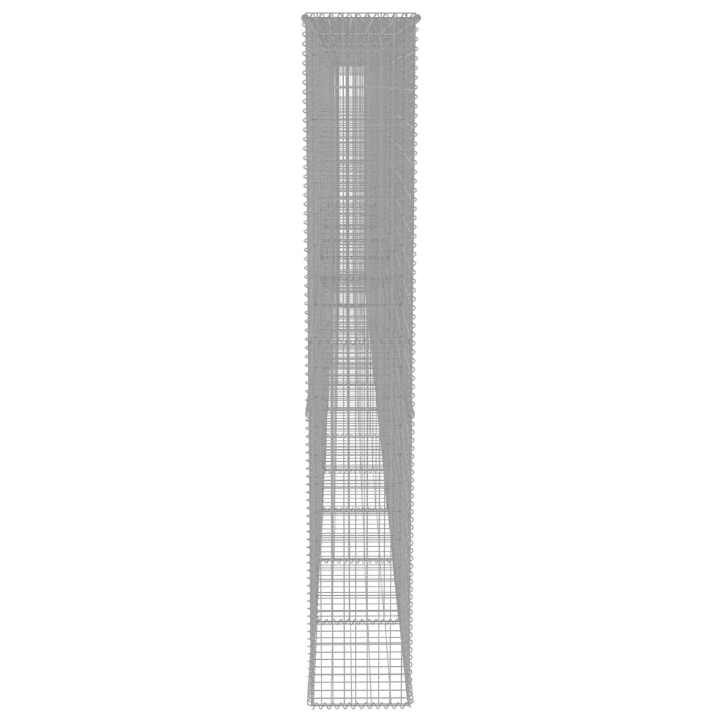 Gabion Wall with Covers Galvanised Steel 900x50x200 cm