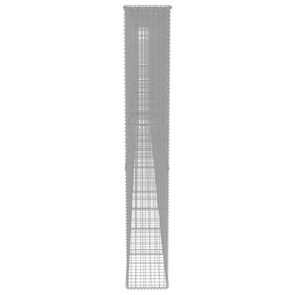 Gabion Wall with Covers Galvanised Steel 900x50x200 cm
