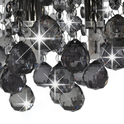 Chandelier | Black for lamp base, smoky beads