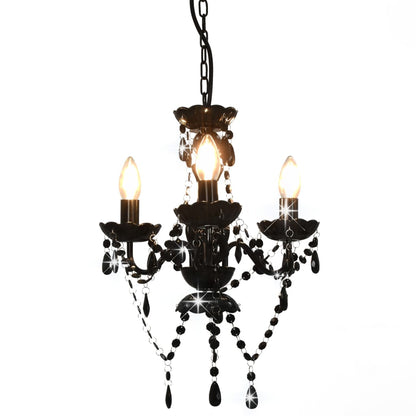 Chandelier | Black | Metal and Acrylic | Medium | Chandelier | Round