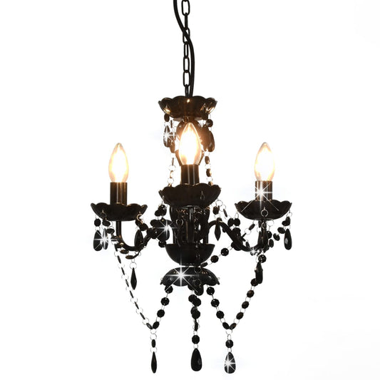 Chandelier | Black | Metal and Acrylic | Medium | Chandelier | Round