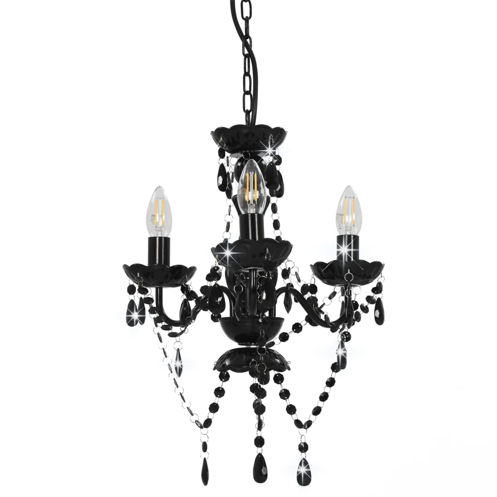 Chandelier | Black | Metal and Acrylic | Medium | Chandelier | Round