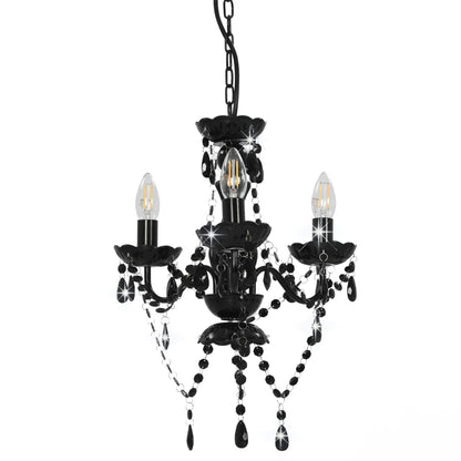 Chandelier | Black | Metal and Acrylic | Medium | Chandelier | Round
