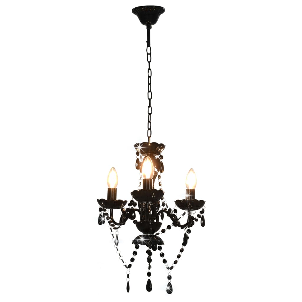 Chandelier | Black | Metal and Acrylic | Medium | Chandelier | Round