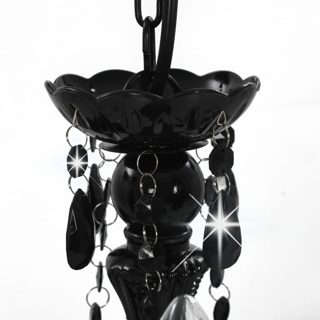 Chandelier | Black | Metal and Acrylic | Medium | Chandelier | Round