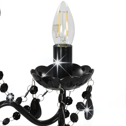 Chandelier | Black | Metal and Acrylic | Medium | Chandelier | Round