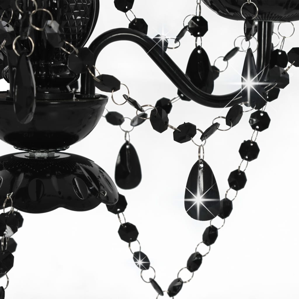 Chandelier | Black | Metal and Acrylic | Medium | Chandelier | Round