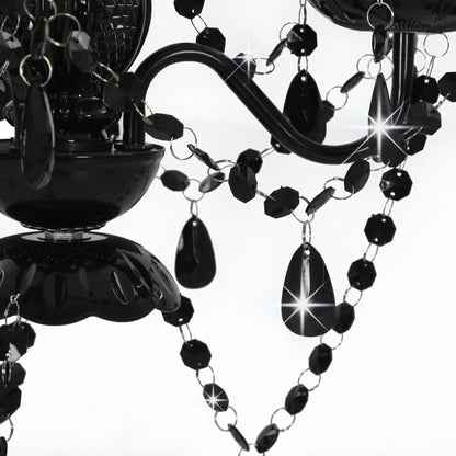 Chandelier | Black | Metal and Acrylic | Medium | Chandelier | Round