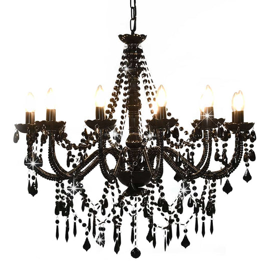 Chandelier | Black | Metal frame, acrylic beads | Extravagant