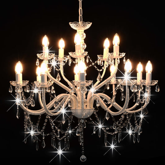 Chandelier | White (frame) + Transparent (beads)