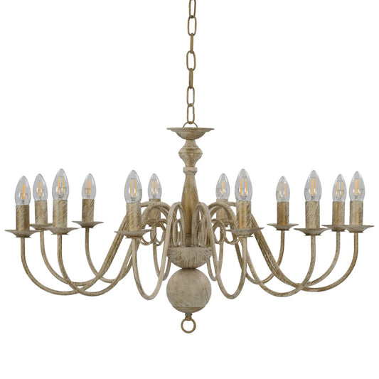 Chandelier | Antique White | Metal | Large | Luxury | Chandelier