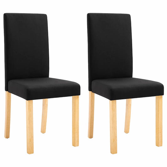 Dining Chairs 2 pcs Black Fabric