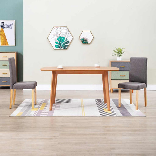 Dining Chairs 2 pcs Taupe Fabric