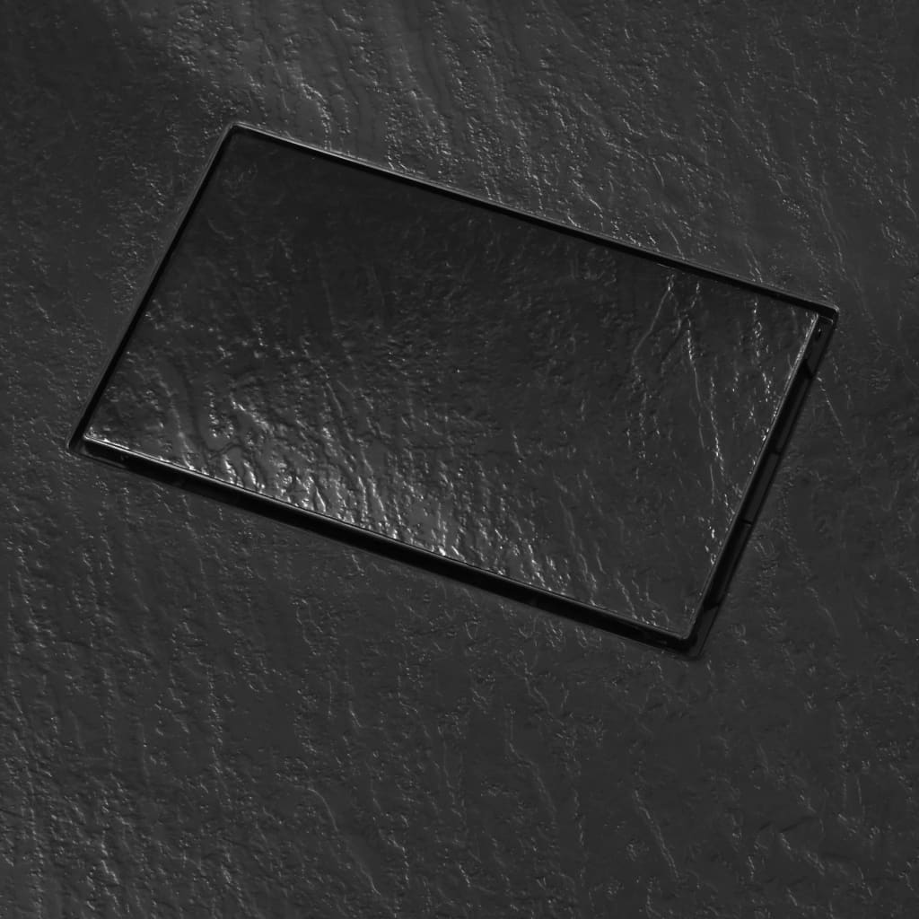 Shower Base Tray SMC Black 90x80 cm