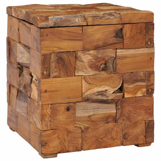 Stool | Natural wood | Solid teak wood | Compact | Stool | Square